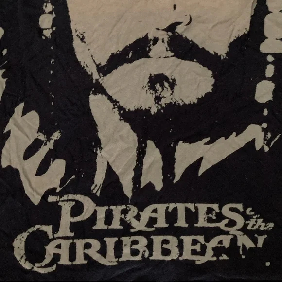 Pirates of The Caribbean Jack Sparrow Shirt Top Size M Black Green - Picture 5 of 8